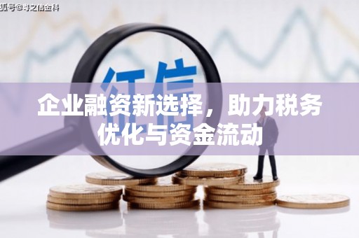 南州企业融资新选择，助力税务优化与资金流动