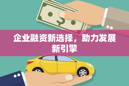 南州企业融资新选择，助力发展新引擎
