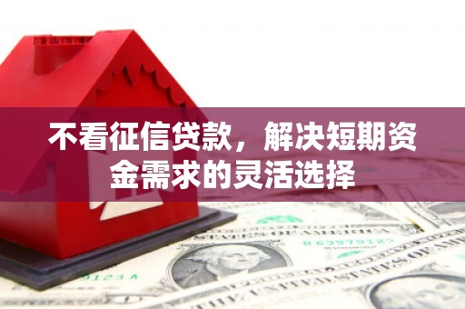 南州不看征信贷款，解决短期资金需求的灵活选择