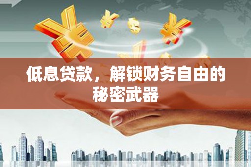 南州低息贷款，解锁财务自由的秘密武器