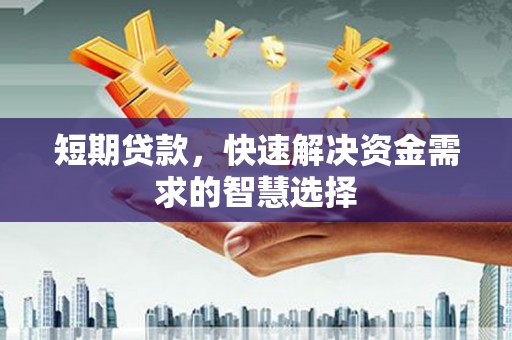 南州短期贷款，快速解决资金需求的智慧选择