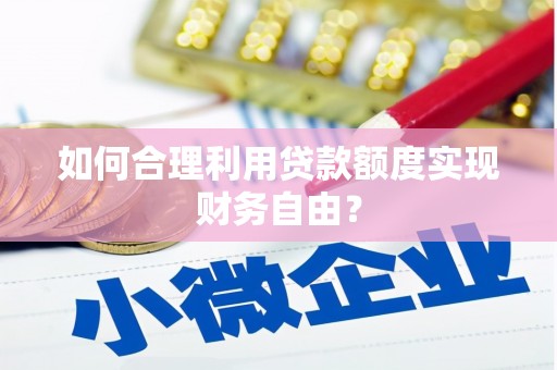 南州如何合理利用贷款额度实现财务自由？