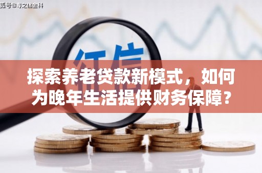 南州探索养老贷款新模式，如何为晚年生活提供财务保障？