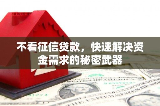 南州不看征信贷款，快速解决资金需求的秘密武器