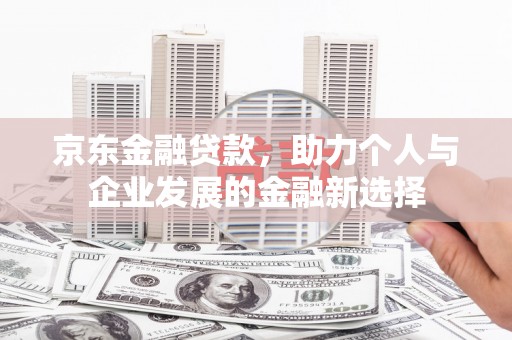 南州京东金融贷款，助力个人与企业发展的金融新选择