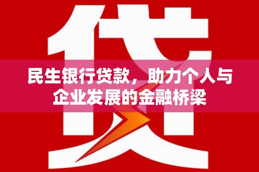 南州民生银行贷款，助力个人与企业发展的金融桥梁
