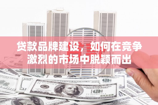 南州贷款品牌建设，如何在竞争激烈的市场中脱颖而出