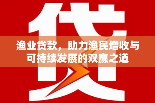 南州渔业贷款，助力渔民增收与可持续发展的双赢之道
