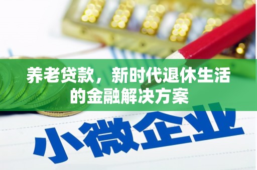 南州养老贷款，新时代退休生活的金融解决方案