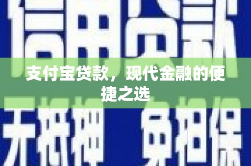 南州支付宝贷款，现代金融的便捷之选