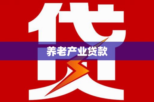 南州养老产业贷款