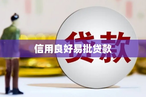 南州信用良好易批贷款