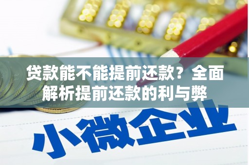 南州贷款能不能提前还款？全面解析提前还款的利与弊