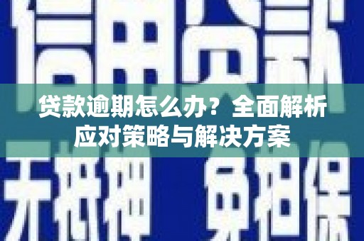 南州贷款逾期怎么办？全面解析应对策略与解决方案