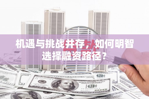 南州机遇与挑战并存，如何明智选择融资路径？