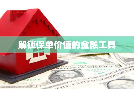 南州解锁保单价值的金融工具