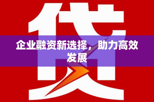 南州企业融资新选择，助力高效发展